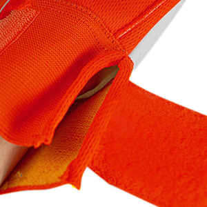 Guantes de Portero Profesionales de Cuero Naranja y Azul, Palma de Látex Antideslizante, Duraderos, Impermeables, Correa de Muñeca Ajustable, Transpirables - Product Image 4
