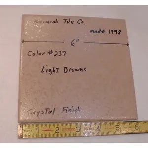 Monarch USA 1pc Carrelage de sol en céramique finition cristal brun clair 6 \ "X 6 \" Pierre frittée - Product Image 1