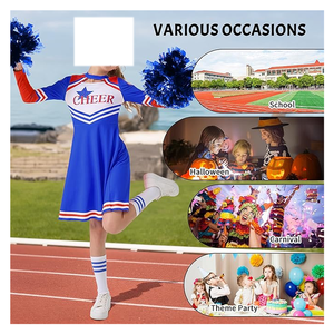 ชุดเชียร์ลีดเดอร์สแปนเด็กซ์พลอยเทียมชุดเชียร์ลีดเดอร์ปรับแต่งได้ชุดเชียร์ลีดเดอร์ทีมสแปนเด็กซ์ - Product Image 2