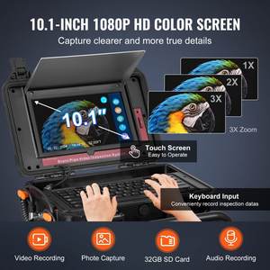 Cámara de Inspección de Alcantarillado de 165 Pies/50m con Pantalla Táctil de 10.1 Pulgadas y Nivelación Automática, Origen Estadounidense - Product Image 2