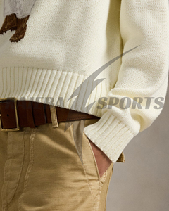 Pull décontracté d'hiver pour femme, qualité supérieure, col personnalisé, 100 % laine, anti-boulochage, boutonnage simple sur le devant - Product Image 3