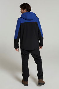 Venta caliente de los hombres de peso ligero Softshell chaqueta transpirable a prueba de viento con capucha abrigo con cremallera frontal completa - Product Image 5