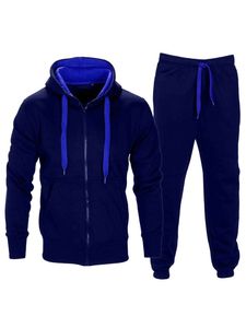Nuevo cálido personalizado 300 GSM chándal con cremallera completa Sudadera con capucha y pantalones de chándal Jogging Bottoms Chándal de peso pesado para hombres - Product Image 5