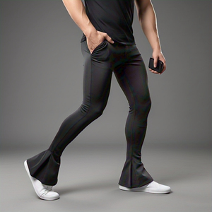 Atletische Snelle Droge Compressie Flare Legging Mannen Workout Fitness Flare Pant Fietsen Ondergoed Compressie Panty Legging Mannen - Product Image 1