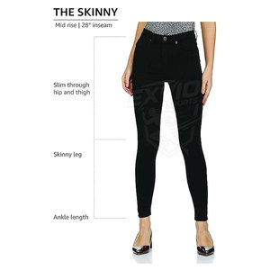 Pantalones Vaqueros para Mujer al por Mayor, Talla Adulto, Pantalones Vaqueros de Marca Privada Más Vendidos, de Buena Calidad - Product Image 4