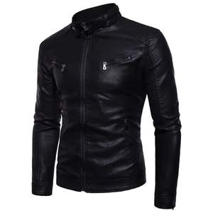 Chaqueta de lona ajustada con capucha y cuello levantado con cremallera diagonal impermeable y transpirable chaqueta bomber informal de invierno para hombres - Product Image 6