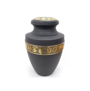 Urna de cremación de Metal personalizable europea de gran capacidad, urna para adultos hecha a mano para cenizas humanas, exhibición funeraria conmemorativa decorativa - Product Image 1