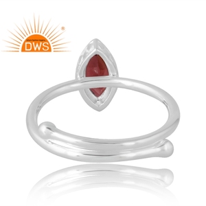 Anillo de piedras preciosas de granate natural de venta de Ley 925, joyería personalizada para mujer, regalo para ella - Product Image 2