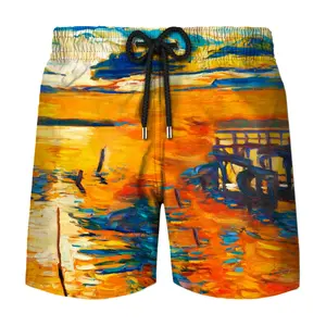 2023 European and American style Printed Design Beach shorts Quick dry Trunks Baggy men's shorts