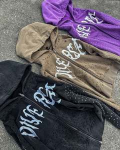 Top vente hommes sweats à capuche nouveau Design broderie strass à capuche hiver utilisation fait Pakistan bas quantité minimale de commande en gros - Product Image 1