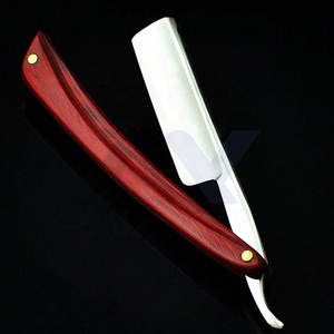 Rasoir droit à manche en bois, best-seller, acier inoxydable de haute qualité, couteau de barbier pour le rasage avec manche pliable - Product Image 4