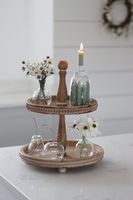 Support à gâteau en bois d'acacia de luxe avec couvercle en acrylique incassable 10x5 pouces, fait main, antiadhésif, réutilisable, écologique, élégant