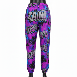 กางเกงวินด์เบรกเกอร์ผู้หญิง คุณภาพสูง โพลีเอสเตอร์ นุ่ม ทนลม สีม่วง สไตล์สตรีท รับสกรีนโลโก้ กางเกงวินด์เบรกเกอร์ - Product Image 2