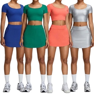 Faldas Deportivas para Correr, Falda de Tenis Plisada para Mujer, Blanca, Cintura Alta, Mini Falda Deportiva de Golf con Bolsillos - Product Image 1