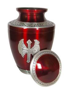 โกศใส่เถ้ากระดูกตกแต่งทำจากทองเหลืองขนาดใหญ่และขนาดเล็กสำหรับผู้ใหญ่เพศชายเพศหญิง - Product Image 4