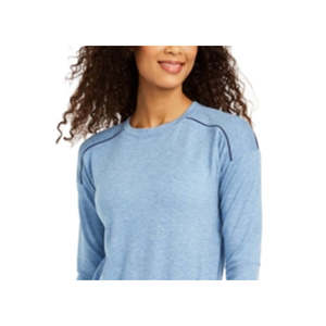 ID Ideology Top da Donna XL con Laccetti Blu Stile Bohémien Casual con Ricami e Logo in Tessuto Popeline Lavorato a Maglia per Primavera Estate Autunno - Product Image 2