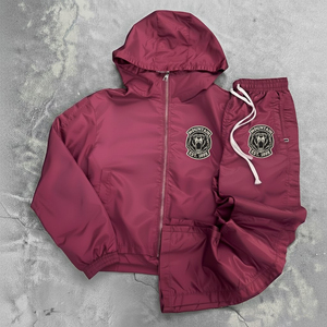 Conjunto Deportivo Personalizado para Hombre, Talla Grande, con Cremallera, Estilo Holgado, Chaqueta Cortavientos, Pantalones Deportivos de Nailon Acampanados, Pantalones Cargo de Poliéster - Product Image 1