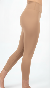 Leggings Deportivos de Cintura Alta para Mujer, Color Almendra Tostada, Personalizados OEM, Pantalones de Yoga de Compresión, Ropa Deportiva - Product Image 4