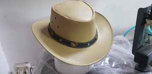 Sombrero de Vaquero de Cuero Beige Hecho a Mano de Alta Calidad, Precio Razonable, Sombrero Western Ranch Outback, Envío Rápido, Sombrero de Montar de Ala Ancha - Product Image 2