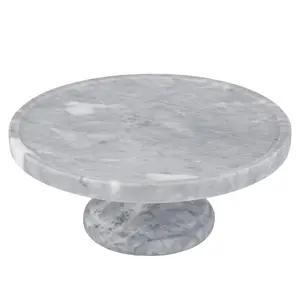 Marble cake stand gray stone color Bakeware dessert decorate tableware marble display cake stand at cheap price