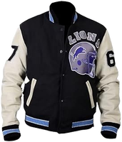 Blouson universitaire pour homme style baseball, respirant, personnalisable, en toile, hiver, style universitaire, doublure polaire, col rond, meilleures ventes, prix bas