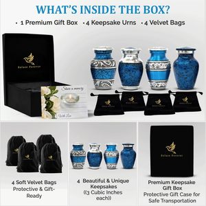 Urnas pequeñas y elegantes para recuerdo de cenizas humanas, urna de cremación elegante, urna pequeña, recuerdos para mujeres, Mini urnas para cenizas para humanos - Product Image 2