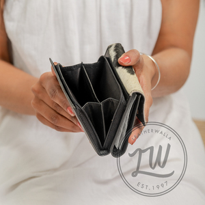 LW Trending 2024 Fashion Women's Genuine Leather <b>wallet</b> Bohemian Hair Bag <b>Zip</b> Closure Single Handle Summer Spring - Product Image 3