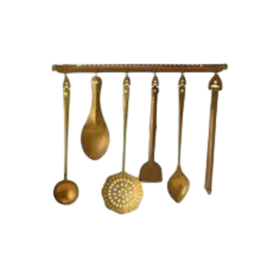 Support d'ustensiles de cuisine suspendu pour comptoir, organisateur rotatif pour cuillères et spatules avec crochets - Product Image 6