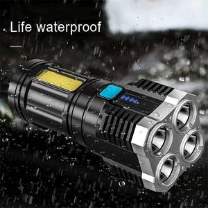 Linterna LED Recargable, Impermeable, con Mango de Plástico, Batería de Iones de Litio 18650, Súper Brillante - Product Image 4