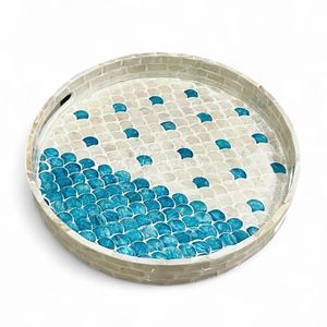 Bandeja de Servir Hecha a Mano con Madreperla, Decoración de Concha Incrustada, Decoración Natural Ecológica para el Hogar, Vietnam - Product Image 1