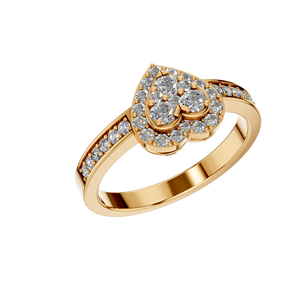 แหวนหมั้นเงินแท้ 925 รูปหัวใจ ประดับเพชรโมอิสซาไนต์ VVS แท้ 34 เม็ด น้ำหนัก 0.51 กะรัต ชุบโรเดียม สั่งทำพิเศษ - Product Image 2