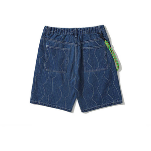 Pantalones cortos vaqueros de moda superior de alta calidad para el verano para hombres Jeans rasgados pantalones vaqueros cortos personalizados azul claro Regular - Product Image 3