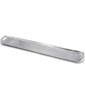 Handcrafted Elegant <b>Silver</b> Metal Platter Bowl Set Unique Floral Accent Modern Centerpiece Premium Handmade Decorative Serving - Product Image 4