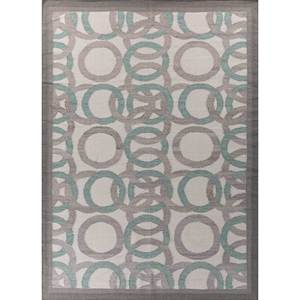 Alfombra de Lana Tejida Plana Gris y Negra Alhambra con Patrón Geométrico Rectangular para Decoración de Sala de Estar Juvenil Modelo ADWL-13206 - Product Image 1