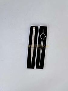 Pinzas de Alta Calidad para Extensión de Pestañas con Punta de Fibra y Recubrimiento en Polvo, Diseño Curvo con Agarre de Diamante, Instrumentos de Belleza - Product Image 3
