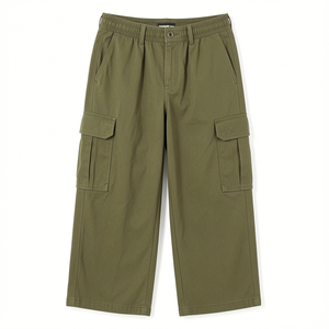 Pantalones Cargo de Cintura Alta y Pierna Ancha para Mujer, Corte Holgado, Estilo Urbano, Multibolsillos, Transpirables, Mezcla de Algodón, Casuales y Elegantes - Product Image 1