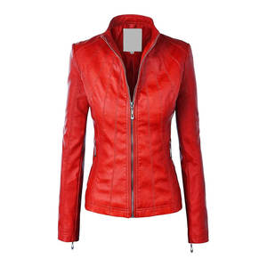 Vestes en cuir pour femmes à la mode pour vêtements d'hiver/Meilleures ventes Vestes en cuir vierges à manches longues pour femmes - Product Image 1