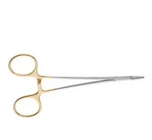 Pinzas Porta Agujas Derf de Acero Inoxidable de Alta Calidad, 6.5 Pulgadas, Semi Doradas, Instrumentos Quirúrgicos y de Laboratorio para Sujetar Agujas - Product Image 3