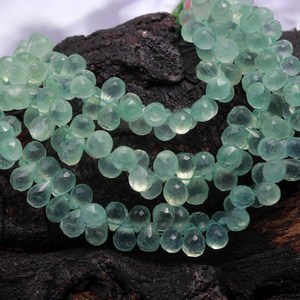 Tự Nhiên Prehnite Teardrop Mặt Hạt Lỏng Đá Quý Sợi Cho Đồ Trang Sức Làm Vòng Cổ Vòng Tay Bông Tai Chữa Bệnh Nguồn Cung Cấp - Product Image 4