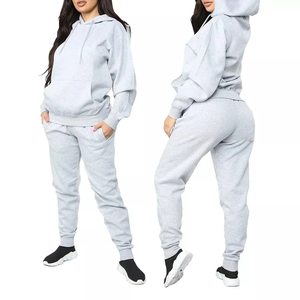 Chándal deportivo de algodón 100% de alta calidad de último diseño del fabricante para mujer Color sólido de talla grande transpirable para invierno - Product Image 1