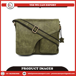 Bolso bandolera de moda ecológico bohemio Vintage Unisex RVM0019 cuero genuino hilo de doble bolsillo todas las estaciones bandolera - Product Image 6