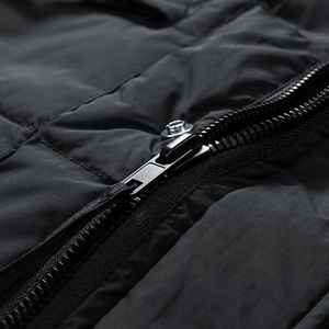 Hi Visibility Men's Eco-Friendly Reversible Puffer <b>Jacket</b> Front Adjustable Cotton Loose Solid Color Stand Collar <b>Waterproof</b> - Product Image 4