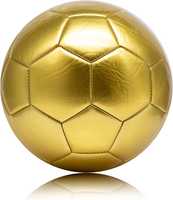 Ballon de football de taille 5 en or uni, 32 panneaux, sans marque, produit d'entraînement au football - Style classique