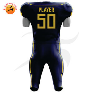 เสื้อเจอร์ซีย์และกางเกงขาสั้นสไตล์อเมริกันฟุตบอลใส่สบายปักโลโก้ได้อย่างมีสไตล์ - Product Image 3