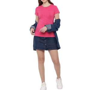 Camisetas de algodón para mujer más vendidas ligeras y veraniegas de alta calidad de Pakistan Plain Dyed Technics - Product Image 4