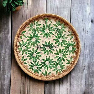 Premium Modern Rattan Tray Handwoven Movable Stylish Home Decor Dining Serving Tradebyd - Product Image 3