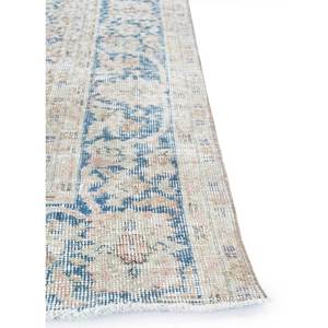 Alfombra de Lana Anudada a Mano Estilo Vintage, Diseño Abstracto con Medallón Azul, para Sala de Estar, Pasillo, Rectangular, Diseño de Patchwork, Pae-2926 - Product Image 4