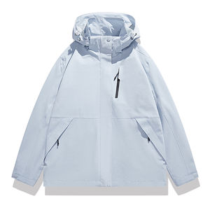 Chaqueta de Hombre Personalizada OEM, Ligera, Extragrande, de Softshell, Poliéster y Nailon, Tejida, con Estampado Completo, Cortavientos, con Capucha, Sublimación Total - Product Image 1