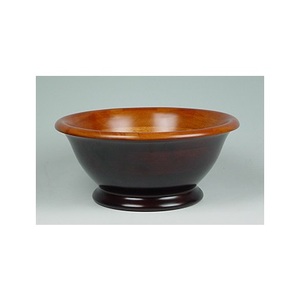 Ensemble élégant de qualité de 2 bols ronds de couleur naturelle pour le restaurant en vrac bol en bois de taille personnalisée au meilleur prix - Product Image 3