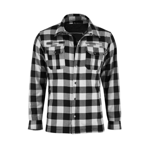 Chemise de motard blindée personnalisée grise et noire avec doublure, équipement de sécurité homologué CE pour la conduite et l'usage quotidien - Product Image 6